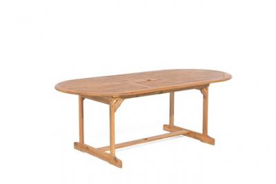BELIANI Table extensible 8 personnes en acacia bois clair