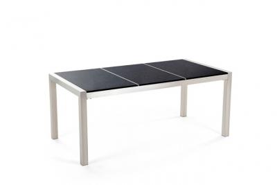 BELIANI  - Table de jardin en plateau granit noir poli 180 cm GROSSETO
