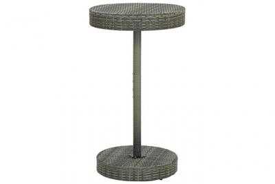 VIDAXL  table de jardin gris 60,5x106 cm r&eacute;sine tress&eacute;e 45857