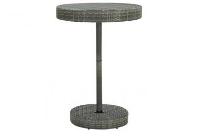 VIDAXL Table de jardin Gris 75,5x106 cm R&eacute;sine tress&eacute;e  - Gris