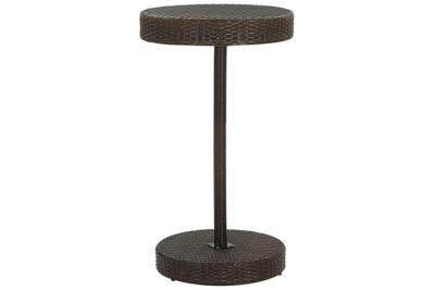 VIDAXL Table de jardin Marron 60,5x106 cm R&eacute;sine tress&eacute;e  Marron