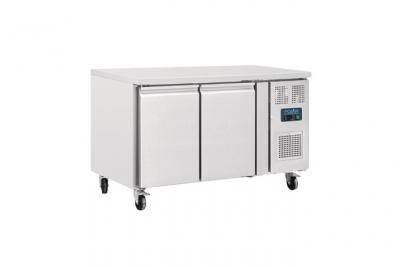 POLAR Table R&eacute;frig&eacute;r&eacute;e Positive Inox 228 L - 2 Portes - 