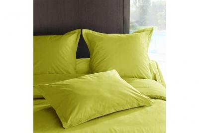 VENT DU SUD Taie de traversin percale M&eacute;line 2 LABEL ISSIM - Anis - 43 x 185 cm