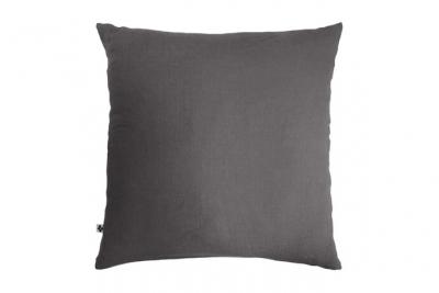 GENERIQUE Taie d'oreiller double gaze de coton gris anthracite 60x60 cm 