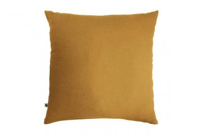 GENERIQUE Taie d'oreiller double gaze de coton jaune safran 60x60 cm 