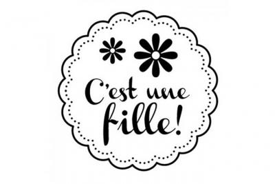 ARTEMIO  C'est Une Fille Tampon, Bois, Noir, 3,5 x 3,5 x 3,5 cm 10004183
