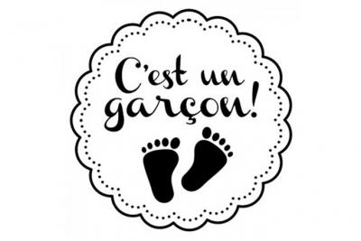 ARTEMIO Tampon bois - Naissance gar&ccedil;on - 