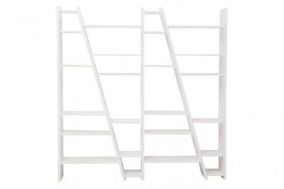Biblioth&egrave;que Delta 004 blanc (bois FSC) - Tema Home