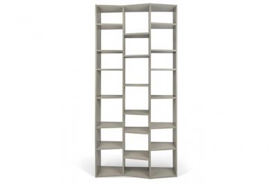 Biblioth&egrave;que Valsa 007 gris (bois FSC) - Tema Home 