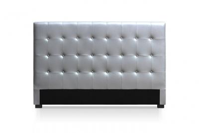 MENZZO T&ecirc;te de Lit Capitonn&eacute;e 180 Cm Cocoon Argent