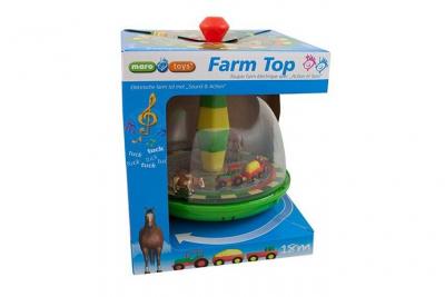 BASS ET BASS Jouet Pour Enfants Toupie Musicale La Ferme