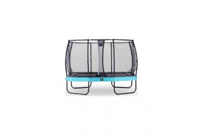 EXIT TOYS Trampoline Elegant Premium 244x427cm avec filet de s&eacute;curit&eacute; Deluxe - bleu