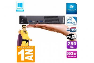 LENOVO Ultra mini pc  m73 usff tiny g3250t 8go disque 250go wifi w7 