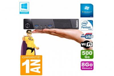 LENOVO Ultra mini pc  m73 usff tiny g3250t 8go disque 500go wifi w7 