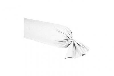 VENT DU SUD Taie de traversin percale M&eacute;line 2 LABEL ISSIM - Blanc - 43 x 185 cm