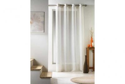 Voilage Tiss&eacute; ""zahia"" 140x240cm Naturel