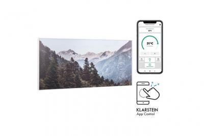 KLARSTEIN  - Radiateur Infrarouge Mural Intelligent, Chauffage Infrarouge 700W, Panneau Chauffant Infrarouge, app Mobile, Radiateur Electrique Extra