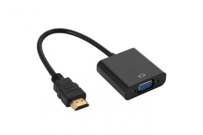 GENERIQUE XCSOURCE surtie HDMI vers VGA HD 1080P Convertisseur C&acirc;ble Adaptateur pour la TVHD Laptop Desktop (Noir) AC527