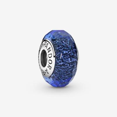 PANDORA Abalorio 791646 Plata Cristal de Murano Facetado Iridescente
