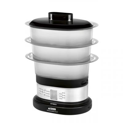 SEB  Minicompact VC138 - Cuiseur vapeur - 6.5 litres - 2.2 kWatt - noir/inox