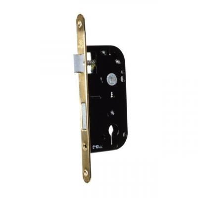 BRICARD Serrure &agrave; encastrer avec cylindre  bout rond noir axe 45 mm
