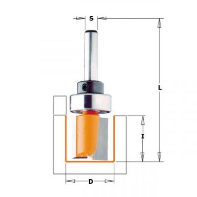 CMT  : Fraise carbure droite copiage 22 mm queue 8 mm