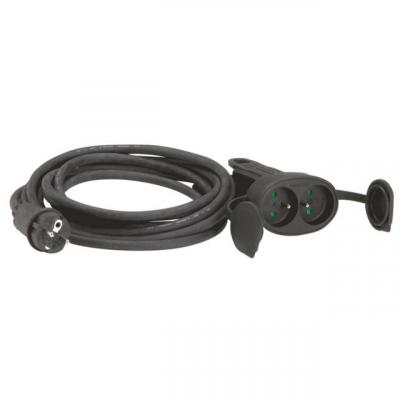 LEGRAND Rallonge Double Longueur 10 M&egrave;tres Avec Cable 3G1,5Mm Noir 