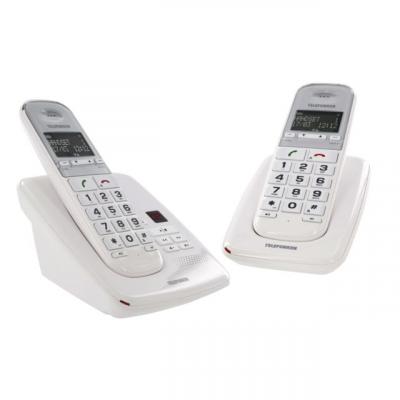  Telephone sf dect senior td352 + 1 combine supplementaire Telefunken TD352-WH 