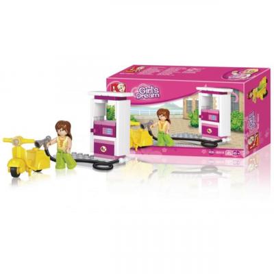 SLUBAN Jeu De Construction - Nouvelle Serie Girl'dream - Station Essence