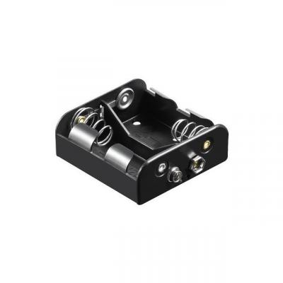GOOBAY Support pile 2x R14 (C)  11455 raccord par bouton-poussoir (L x l x h) 62.5 x 55.8 x 23.5 mm