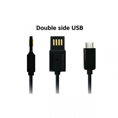 SWISS CHARGER Reverso - C&acirc;ble USB - Micro-USB de type B (M) pour USB (M) - 1 m - connecteur A r&eacute;versible - noir 