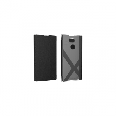 MUVIT &Eacute;tui Xperia XA2 Housse folio clapet portefeuille  Made for Xperia - Noir