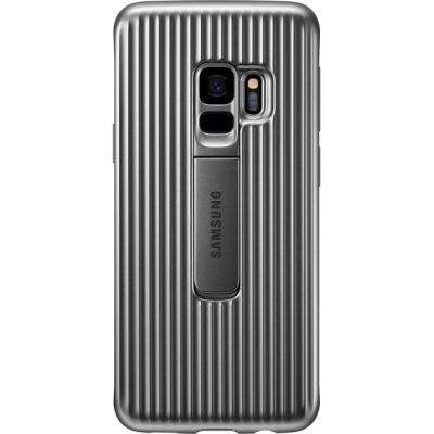 SAMSUNG  Coque Renforc&eacute;e Stand S9 - Argent