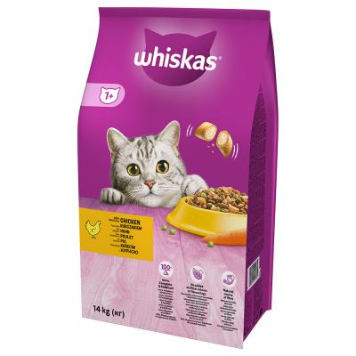 WHISKAS  Dry Food Adult Chicken 14kg Cat Food Multicolore 14kg