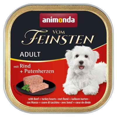 ANIMONDA VOM FEINSTEN Lot  48 x 150 g pour chien - Adult sans c&eacute;r&eacute;ales : boeuf, coeurs de dinde