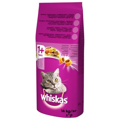 WHISKAS  325614 Adult Beef 14kg Cat Feed