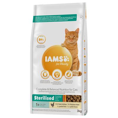 IAMS  for Vitality - Adult Sterilised Poulet pour Chat 2 x 3 kg