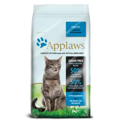 APPLAWS  Croquettes Ocean Poisson avec Saumon 6 kg pour Chat Adulte