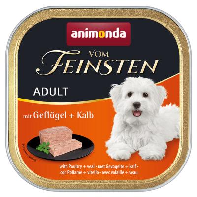 ANIMONDA VOM FEINSTEN Lot  48 x 150 g - Adult sans c&eacute;r&eacute;ales : volaille, veau
