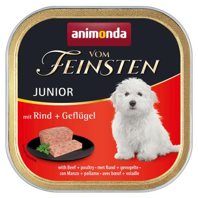 ANIMONDA VOM FEINSTEN Lot  48 x 150 g pour chien - Junior : boeuf, volaille