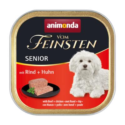 ANIMONDA VOM FEINSTEN Lot  48 x 150 g pour chien - Senior : boeuf, poulet