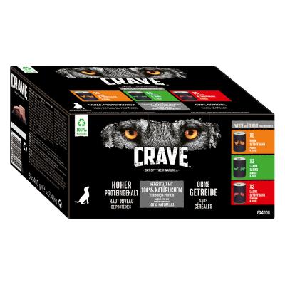 CRAVE  Adult 6 x 400 g - lot % mixte (3 saveurs)