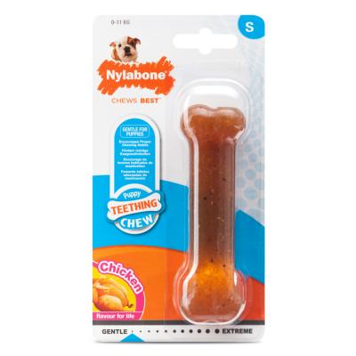 NYLABONE Jouet Os en nylon  pour chiot - small : L11,5xl3,5xH2,0cm