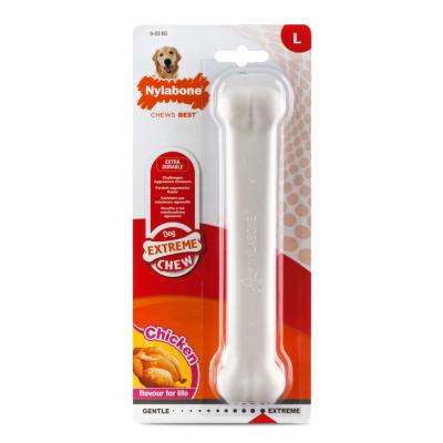 NYLABONE Jouet Os  Dura Chew Chicken - L : L 20 x l 4,0 x H 2,0 cm