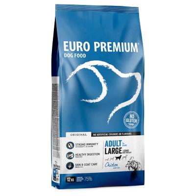 EURO PREMIUM  Adult Large au poulet & riz pour chien 2 x 12 kg