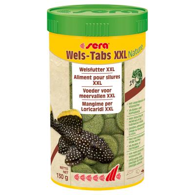 SERA  Wels-Tabs XXL Nature, nourriture pour aquarium, 250 ml, verte