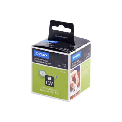 DYMO CORPORATION DYMO LabelWriter - Adh&eacute;sif permanent - noir sur blanc - diam&egrave;tre 57 mm 160 rouleau(x) (1 rouleau(x) x 160 &eacute;tiquettes pour CD/DVD - pour DYMO LabelWriter 4XL, 5XL
