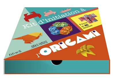 JUNKO HIROTA Kit d'initiation &agrave; l'origami: 1 livre et 80 feuilles