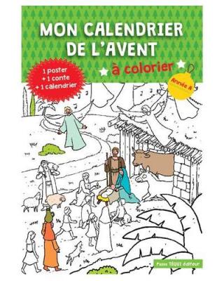 TEQUI Mon calendrier de l&acute;Avent &agrave; colorier - Ann&eacute;e A - Anne-Sophie Droulers -  - broch&eacute; - Document jeunesse d&egrave;s 6 ans
