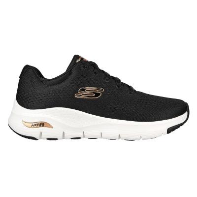 SKECHERS  pour femme. Arch Fit Sneakers - Big Appeal noir, or